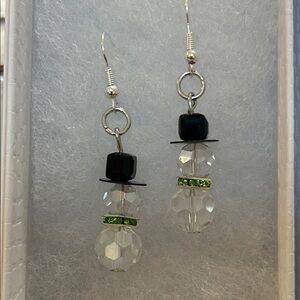 Snowman Holiday Beaded Earrings